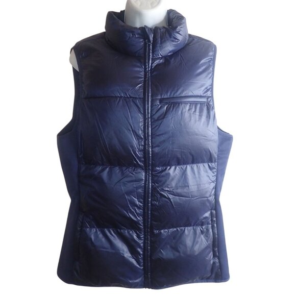 Fabletics Elliot Packable Puffer Vest Zip Up Deep Navy Blue‎ Womens Size XL - Picture 1 of 6